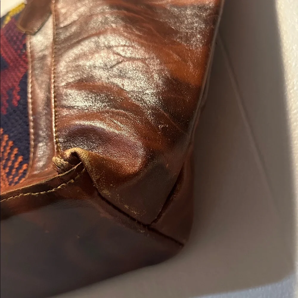 Mexican handmade leather tote bag